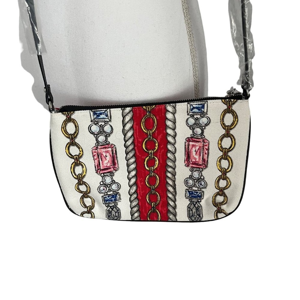 Brighton Glitter & Go Pouch Cross Body Bag Tassel Brand New Zipper Closure